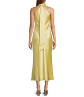 Antonio Melani Darah Satin Halter Neck Sleeveless Dress