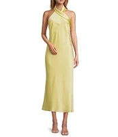 Antonio Melani Darah Satin Halter Neck Sleeveless Dress