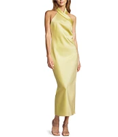 Antonio Melani Darah Satin Halter Neck Sleeveless Dress