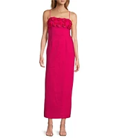Antonio Melani Dottie Textured Linen Square Neck Sleeveless Dress