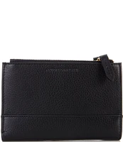 Antonio Melani Double Top Zip Small Leather Wallet