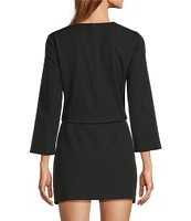 Antonio Melani Edina Round Neck Long Sleeve Blouse