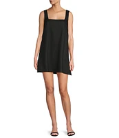 Antonio Melani Eliana Linen Blend Square Neck Sleeveless Dress