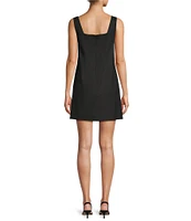 Antonio Melani Eliana Linen Blend Square Neck Sleeveless Dress