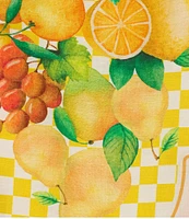 Antonio Melani Eliana Fruit Printed Linen Square Neck Sleeveless Dress