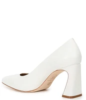 Antonio Melani Ellery Leather Flared Heel Pumps