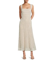 Antonio Melani Erina Crochet Lace Square Neck Sleeveless Dress