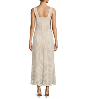 Antonio Melani Erina Crochet Lace Square Neck Sleeveless Dress