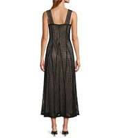 Antonio Melani Erina Crochet Lace Square Neck Sleeveless Dress
