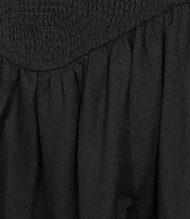 Antonio Melani Essie Linen Blend Square Neck Sleeveless Smocked Dress