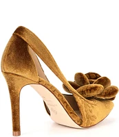 Antonio Melani Ester Velvet Flower Heel Pumps