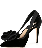 Antonio Melani Ester Velvet Flower Heel Pumps