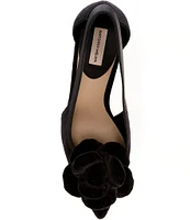 Antonio Melani Ester Velvet Flower Heel Pumps