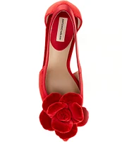 Antonio Melani Ester Velvet Flower Heel Pumps