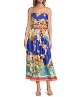 Antonio Melani Evie Woven Ocean Print High Rise A-Line Coordinating Skirt