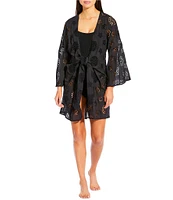 Antonio Melani Eyelet Front Knot Dress Swim Cover-Up