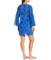 Antonio Melani Eyelet Front Knot Dress Swim Cover-Up