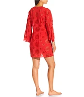 Antonio Melani Eyelet Front Knot Dress Swim Cover-Up