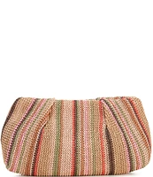 Antonio Melani Fay Striped Straw Clutch