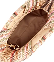 Antonio Melani Fay Striped Straw Clutch