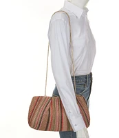 Antonio Melani Fay Striped Straw Clutch
