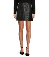 Antonio Melani Gabby Genuine Leather Mini Skirt