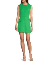 Antonio Melani Gianna Round Neck Sleeveless Button Front Dress