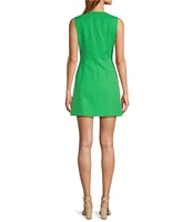 Antonio Melani Gianna Round Neck Sleeveless Button Front Dress