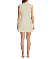 Antonio Melani Gianna Round Neck Sleeveless Button Front Dress