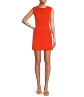 Antonio Melani Gianna Round Neck Sleeveless Button Front Dress