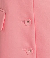 Antonio Melani Gianna Twill Round Neck Sleeveless Button Front Dress