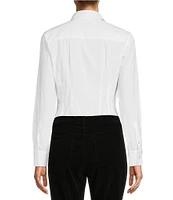 Antonio Melani Greta Long Sleeve Point Collar Poplin Bodysuit