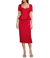 Antonio Melani Gwendolyn Sweetheart Neck Sheath Midi Dress