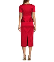 Antonio Melani Gwendolyn Sweetheart Neck Sheath Midi Dress