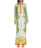 Antonio Melani Hadley Coorinating Fruit Printed Satin Pants