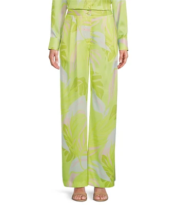 Antonio Melani Havana Printed Satin Coordinating Palazzo Pants