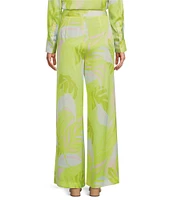 Antonio Melani Havana Printed Satin Coordinating Palazzo Pants