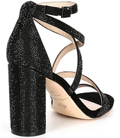 Antonio Melani Hazlyn Satin Rhinestone Embellished Strappy Dress Sandals