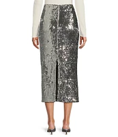 Antonio Melani Iman Sequin High Rise Pencil Midi Skirt