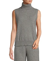 Antonio Melani Ivone Turtleneck Cashmere Sleeveless Sweater