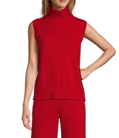 Antonio Melani Ivone Turtleneck Cashmere Sleeveless Sweater