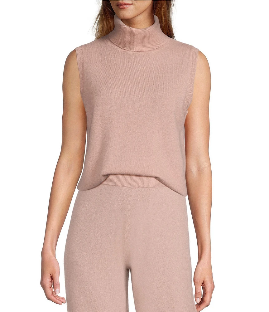 Antonio Melani Ivone Turtleneck Cashmere Sleeveless Sweater