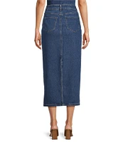 Antonio Melani Jessica Denim High Rise 5 Pocket Jean Pencil Maxi Coordinating Skirt