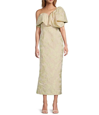 Antonio Melani Jordyn Floral Jacquard One Shoulder Dress