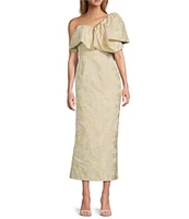 Antonio Melani Jordyn Floral Jacquard One Shoulder Dress