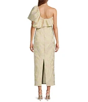 Antonio Melani Jordyn Floral Jacquard One Shoulder Dress