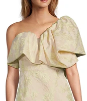 Antonio Melani Jordyn Floral Jacquard One Shoulder Dress
