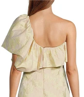 Antonio Melani Jordyn Floral Jacquard One Shoulder Dress