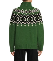 Antonio Melani Julia Fair Isle Cashmere Turtleneck Sweater