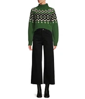 Antonio Melani Julia Fair Isle Cashmere Turtleneck Sweater